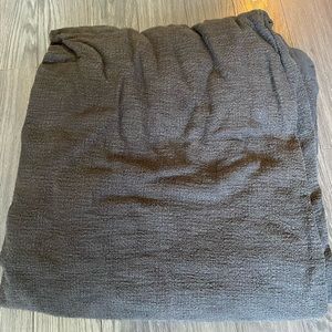 Crate and Barrel Lindstrom Black Duvet Cover